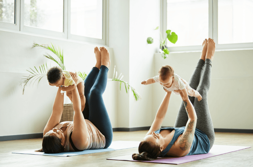 yoga with child